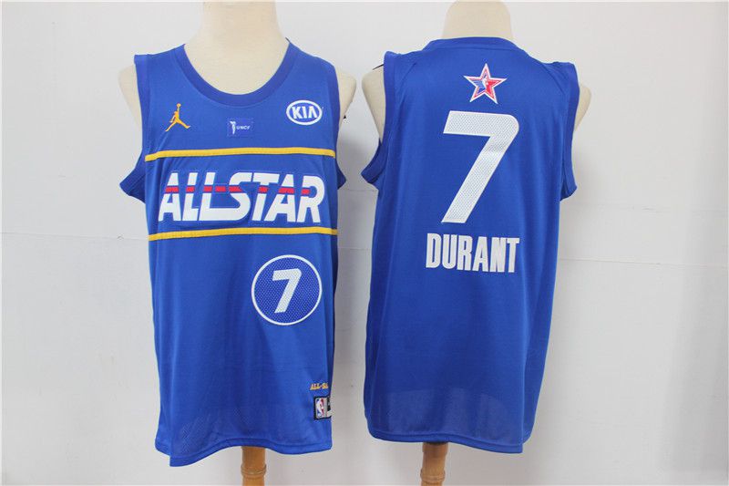 Men Brooklyn Nets #7 Durant Blue NBA 2020-2021 All Star Jersey